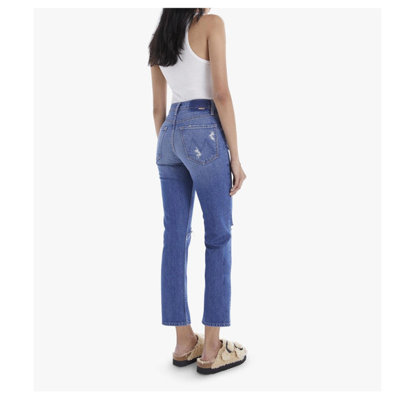 Mother Superior The Tomcat Jeans Blue Playing with Scissors Ankle Straight US 25 - Picture 3 of 16